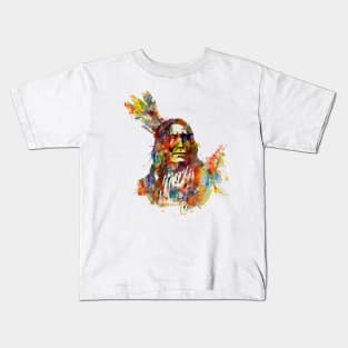 Chief Mojo Watercolor Kids T-Shirt